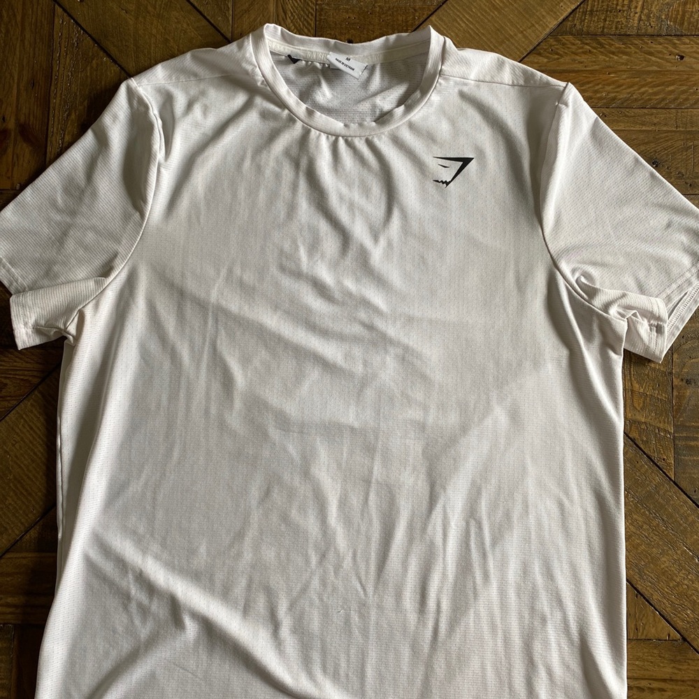 Gymshark Mens M Medium Arrival White Short Sleeve Tee T-Shirt